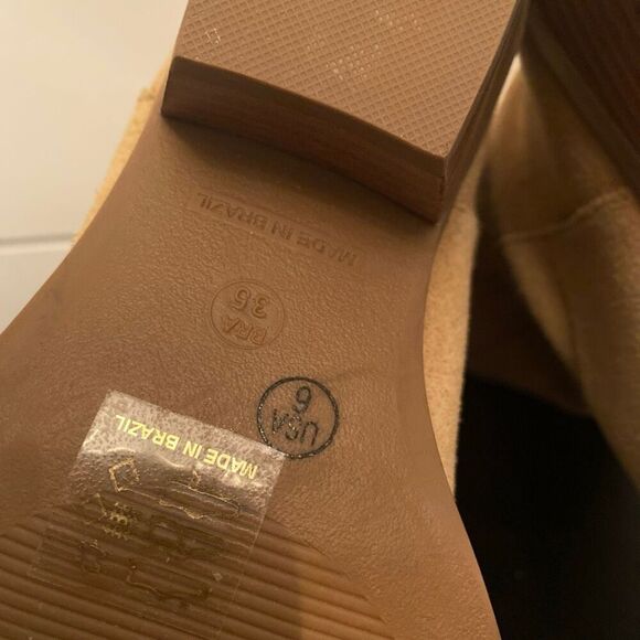 NWT Telluride Clothing Company Women Tan Suede Western Cowboy Boots Size 6 - Picture 8 of 9